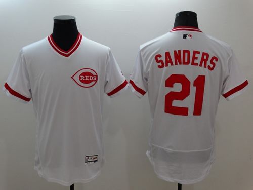 Reggie Sanders Cincinnati Reds white Authentic jersey