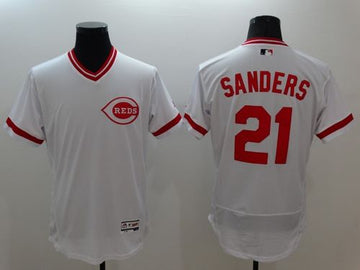 Reggie Sanders Cincinnati Reds white Authentic jersey