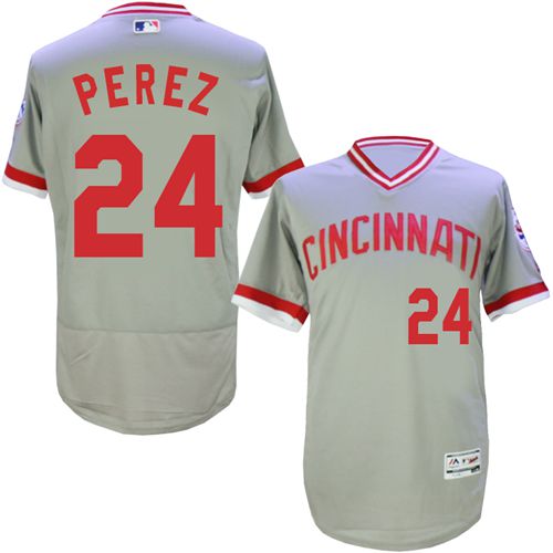 Tony Perez Cincinnati Reds grey Authentic jersey