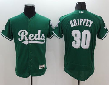 Ken Griffey Cincinnati Reds green Authentic jersey