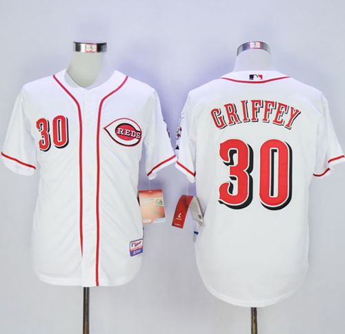 Ken Griffey Cincinnati Reds white jersey