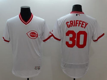 Ken Griffey Cincinnati Reds white Authentic jersey