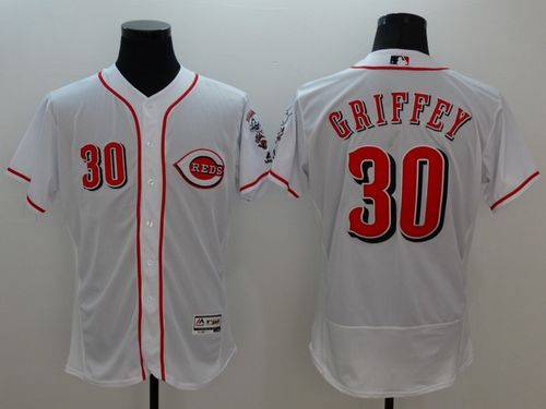 Ken Griffey Cincinnati Reds white Authentic jersey