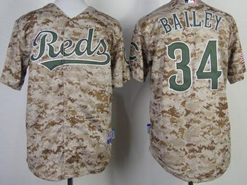 Homer Bailey Cincinnati Reds camo Camo jersey