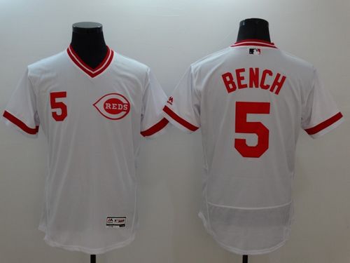 Johnny Bench Cincinnati Reds white Authentic jersey