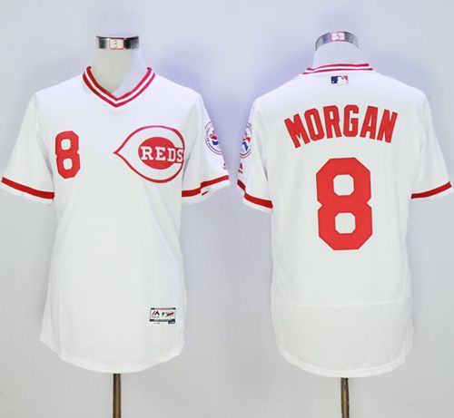 Joe Morgan Cincinnati Reds white Authentic jersey