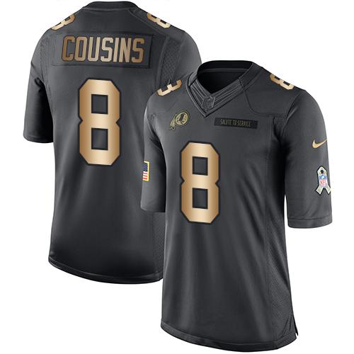 Kirk Cousins Washington Commanders black Salute To Service jersey