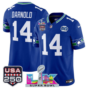 Sam Darnold Seattle Seahawks royal Vapor jersey