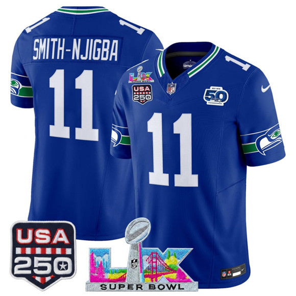 Jaxon Smith-Njigba Seattle Seahawks royal Vapor jersey