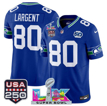 Steve Largent Seattle Seahawks royal Vapor jersey
