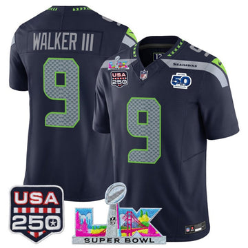 Kenneth Walker III Seattle Seahawks navy Vapor jersey