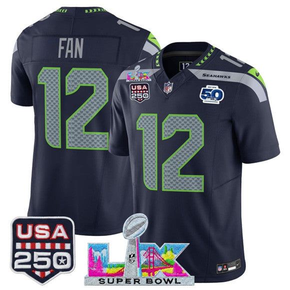 Fan Seattle Seahawks navy Vapor jersey