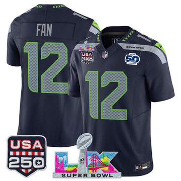 Fan Seattle Seahawks navy Vapor jersey