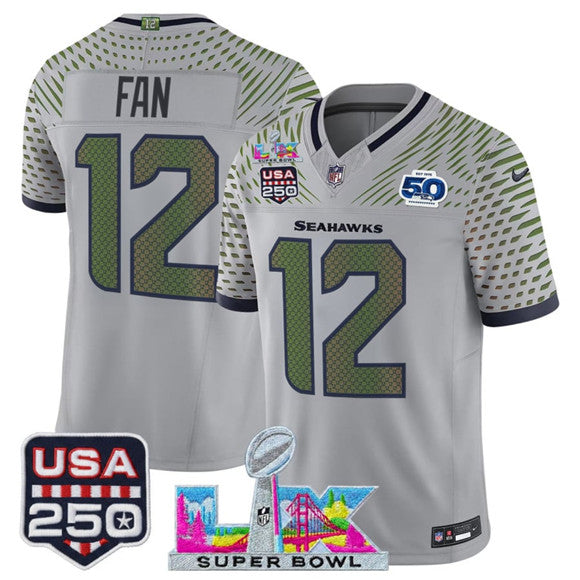 Fan Seattle Seahawks gray Vapor jersey