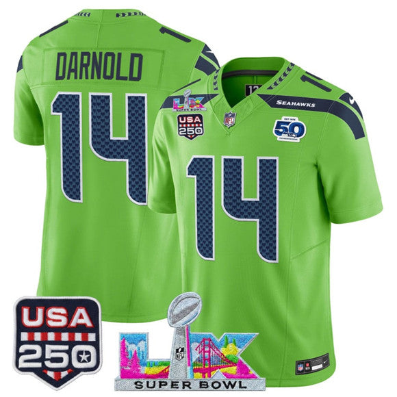 Sam Darnold Seattle Seahawks green Vapor jersey