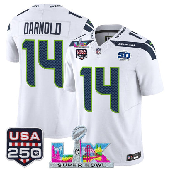 Sam Darnold Seattle Seahawks white Vapor jersey