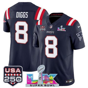 Stefon Diggs New England Patriots navy Vapor jersey