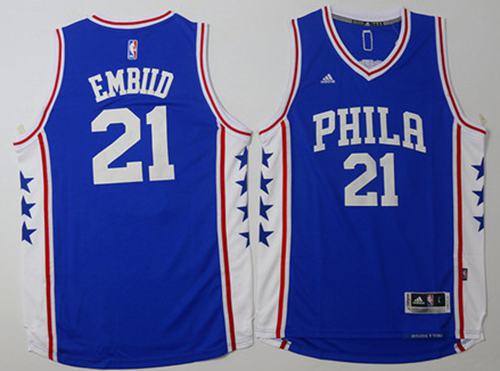 Joel Embiid Philadelphia 76ers blue jersey