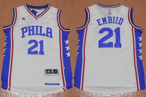 Joel Embiid Philadelphia 76ers white jersey
