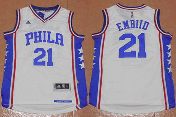 Joel Embiid Philadelphia 76ers white jersey