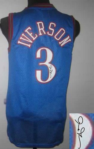 Autographed blue jersey