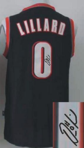 Autographed Blazers black jersey
