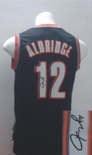 Autographed Blazers black jersey