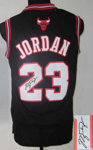 Autographed Bulls black jersey