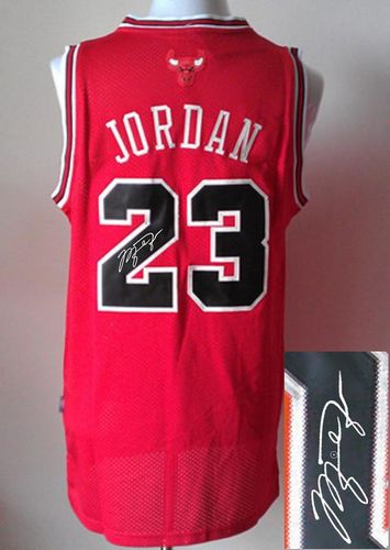 Autographed Bulls red jersey