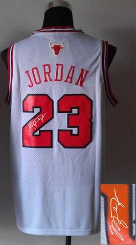Autographed Bulls white jersey