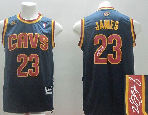 Autographed Cavaliers navy jersey