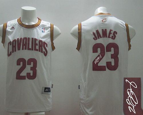 Autographed Cavaliers white Home jersey