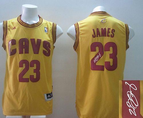 Autographed Cavaliers yellow Alternate jersey