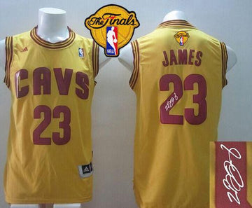 Autographed Cavaliers yellow Alternate jersey