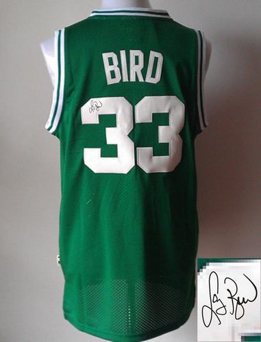 Autographed Celtics green jersey