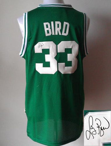 Autographed Celtics green jersey