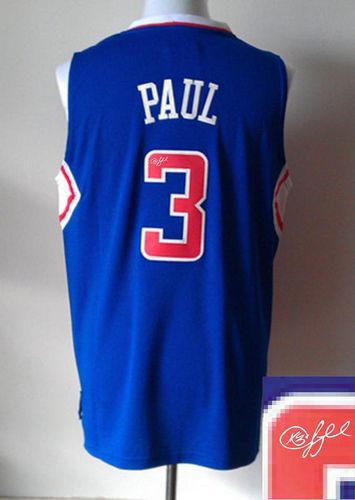 Autographed Clippers blue jersey