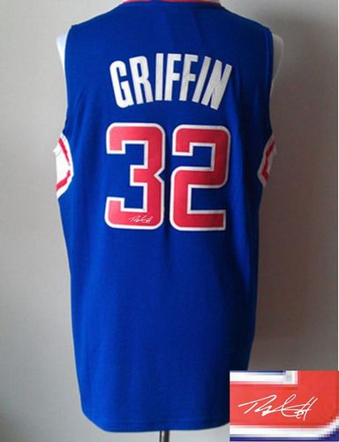Autographed Clippers blue jersey