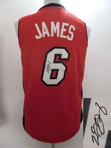 Autographed Heat red jersey