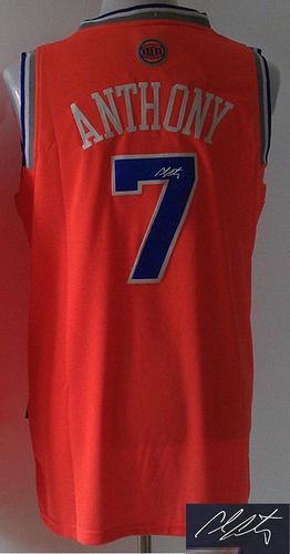 Autographed Knicks orange jersey