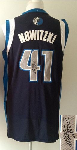 Autographed Mavericks navy jersey
