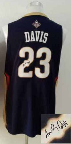 Autographed Pelicans navy jersey