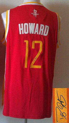 Autographed Rockets red Alternate jersey
