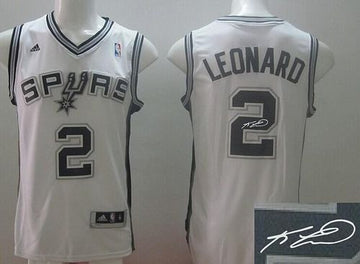 Autographed Spurs white jersey