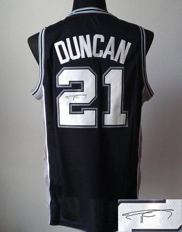 Autographed Spurs black jersey