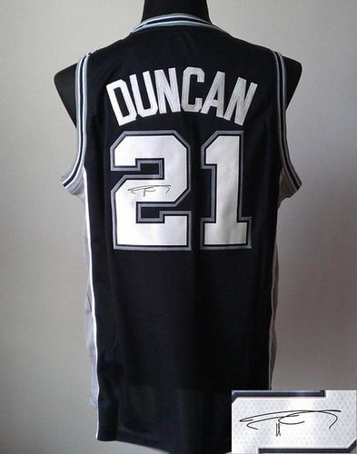 Autographed Spurs black jersey