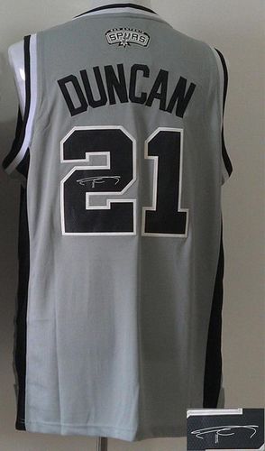 Autographed Spurs grey jersey