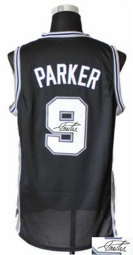 Autographed Spurs black jersey