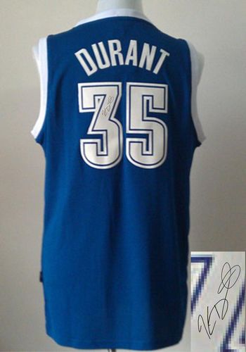 Autographed Thunder blue Alternate jersey