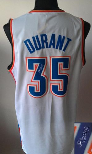 Autographed Thunder white jersey